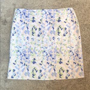 Polka Dot White Geoffrey Beene Skirt - Size 12